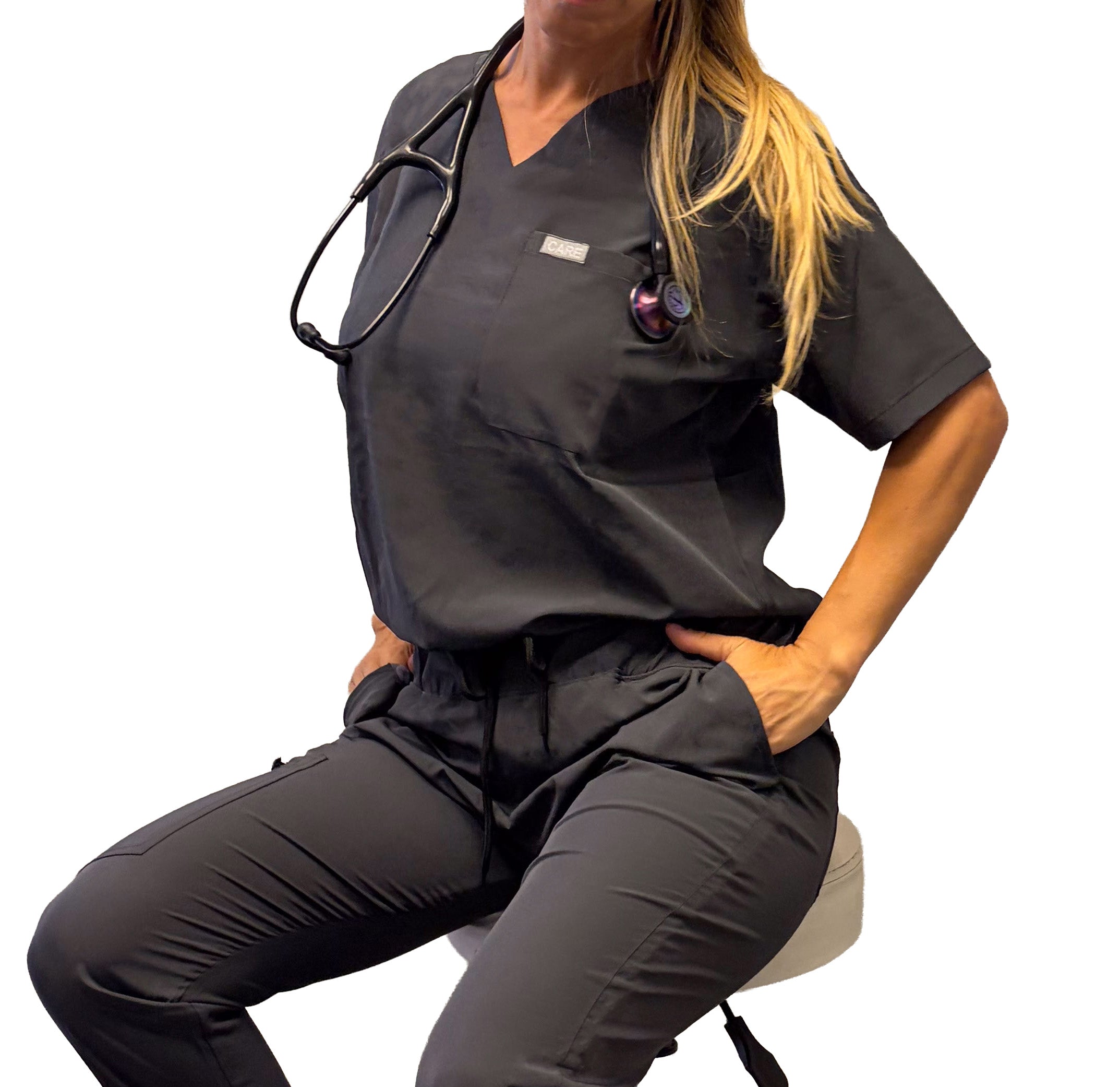 Wear Care Chest Pocket Scrub Top