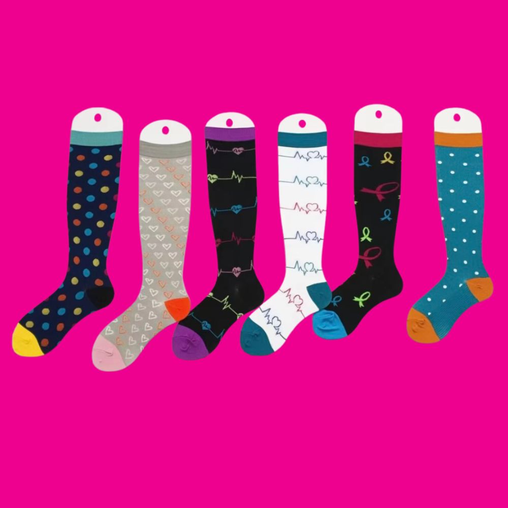 Stylish Knee-High Compression Socks For Nurses