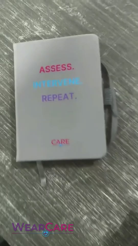 Assess, Intervene, Repeat. Medical Pocket Notebook with Care Pen